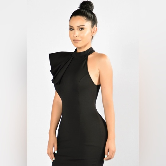 Black Ruffle Dress - Picture 3 of 3